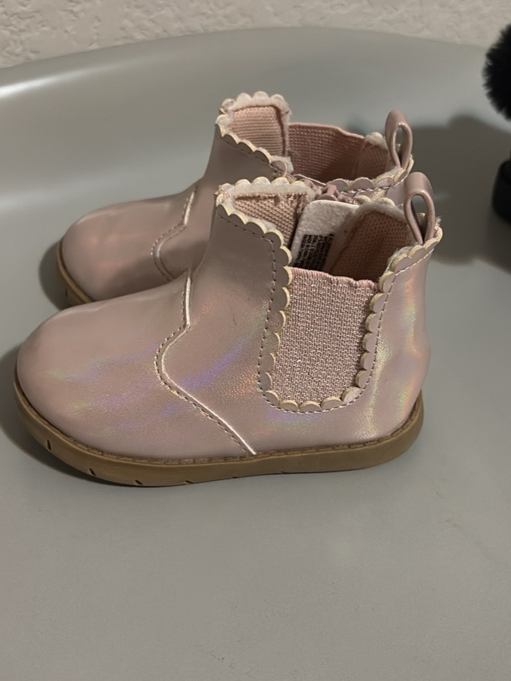 The Children's Place Pink Iridescent Chelsea Boots for Kids